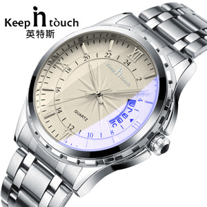 Top Luxury Brand Men Watch Waterproof Noctilucent Casual Man Watches Retro Relogio Masculino Luminous Steel Band Calendar Watch