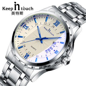 Top Luxury Brand Men Watch Waterproof Noctilucent Casual Man Watches Retro Relogio Masculino Luminous Steel Band Calendar Watch