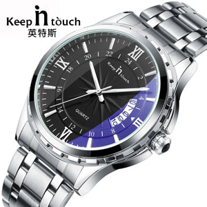 Top Luxury Brand Men Watch Waterproof Noctilucent Casual Man Watches Retro Relogio Masculino Luminous Steel Band Calendar Watch