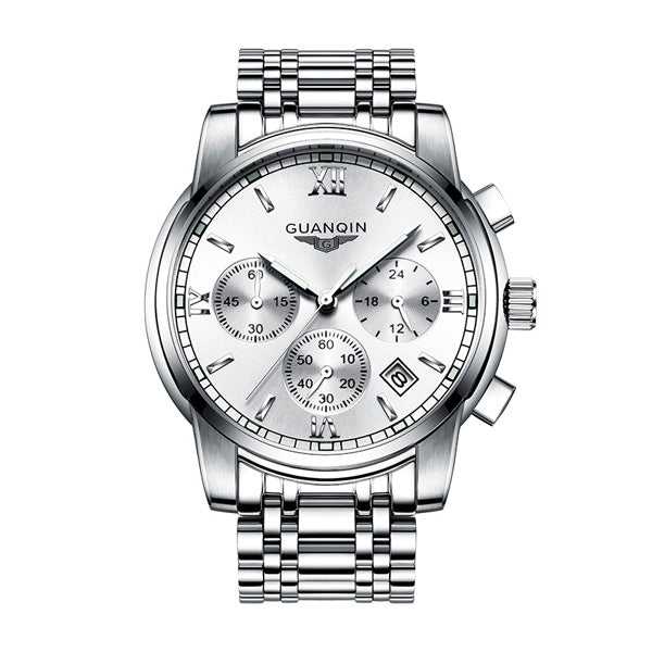 Three dial Luxury Mens Watch. Stainless Style with Sapphire Crystal! Up to 50% off! Hurry before offer ends.