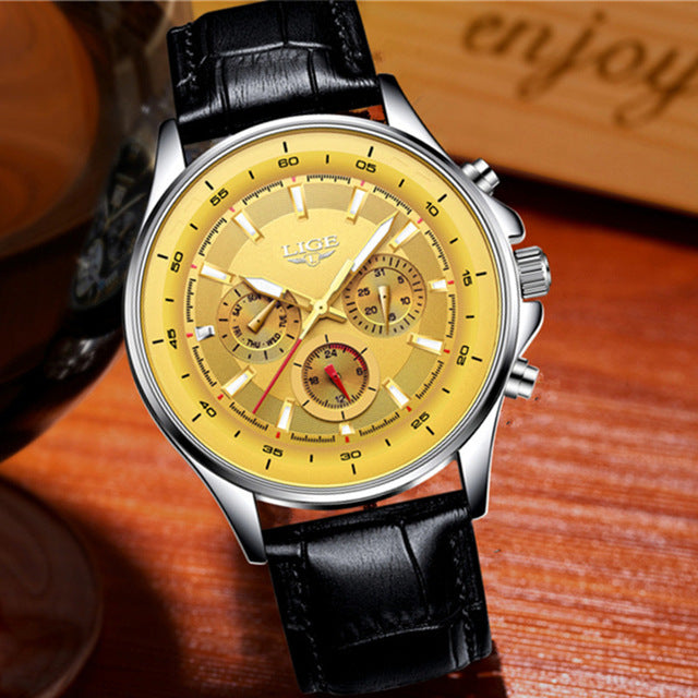 Very Elegant style Mens Watch, with a touch of uniqueness upon your wrist! 50% off!