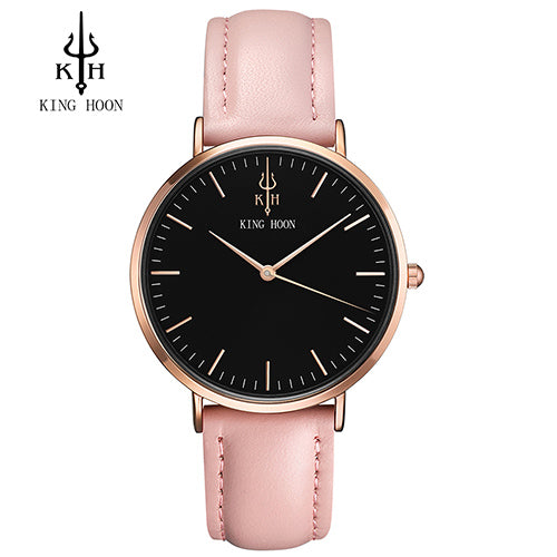 Women watches top brand luxury KING HOON Ultra Thin Gold Steel Mesh Watches Women Dress Quartz Lovers Watch orologio uomo