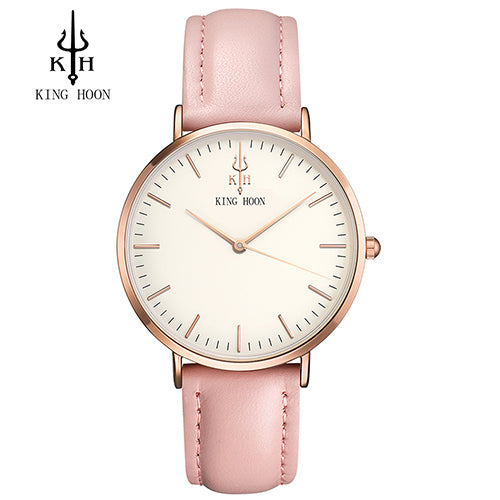 Women watches top brand luxury KING HOON Ultra Thin Gold Steel Mesh Watches Women Dress Quartz Lovers Watch orologio uomo