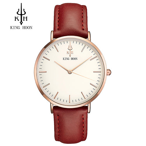 Women watches top brand luxury KING HOON Ultra Thin Gold Steel Mesh Watches Women Dress Quartz Lovers Watch orologio uomo