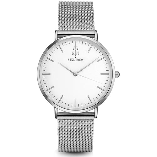 Women watches top brand luxury KING HOON Ultra Thin Gold Steel Mesh Watches Women Dress Quartz Lovers Watch orologio uomo