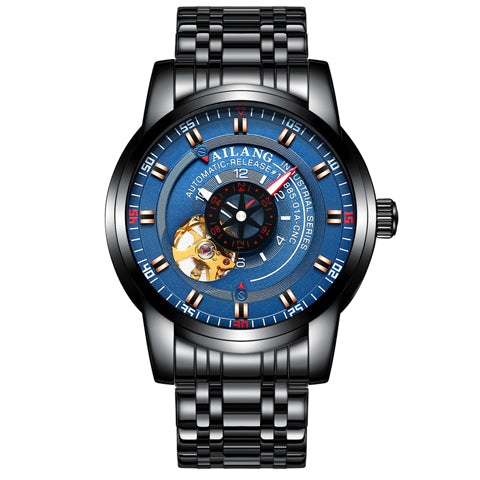 Really high quality AILANG luxury brand men fashion personality Tourbillon automatic mechanical watch waterproof stainless steel