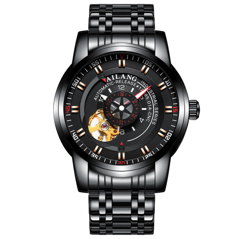 Really high quality AILANG luxury brand men fashion personality Tourbillon automatic mechanical watch waterproof stainless steel