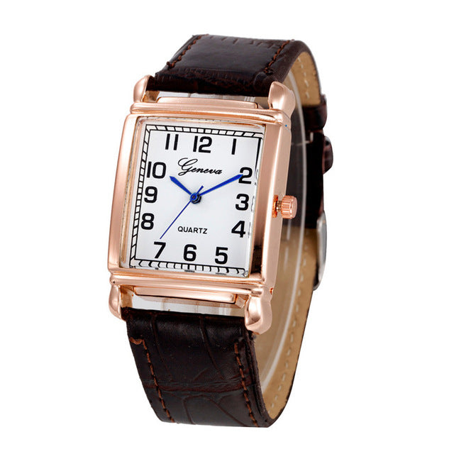 Women's Leather Quartz Wrist Watch