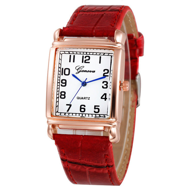 Women's Leather Quartz Wrist Watch