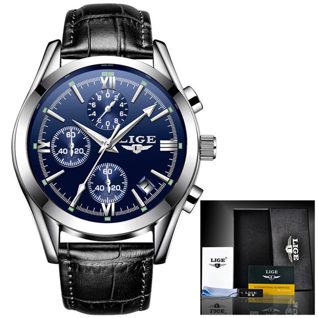 Very Unique Style mens Watch with Genuine Leather! Gold Plated Waterproof Watch! Offer Ends Soon!