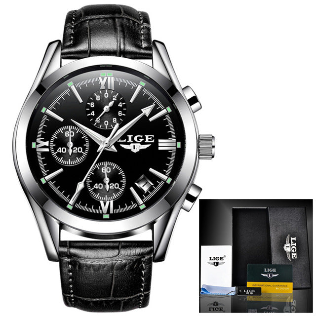 Very Unique Style mens Watch with Genuine Leather! Gold Plated Waterproof Watch! Offer Ends Soon!