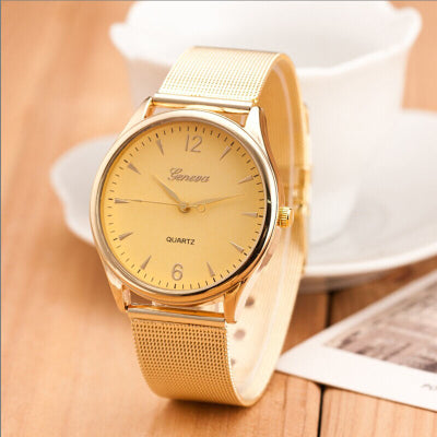 Women's Gold Plated Luxury Fashionable Watch. The uniqueness of Quartz is upon your wrist.
