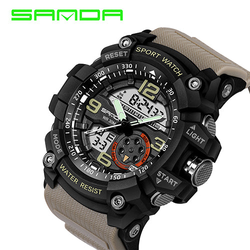 SANDA 759 Military Watch Men Waterproof Sport Watch For Mens