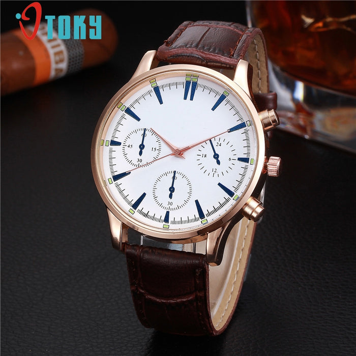 Tokyo Style  Mens Luxury Quartz Fashionable Leather Sports Watch