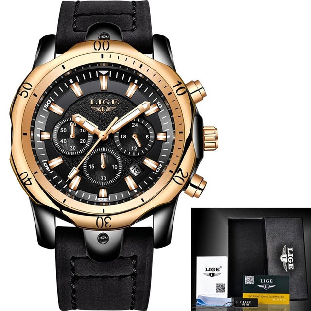 Very Stylish Mens Casual Military Watch! Gold Plated, Waterproof and with a Unique Style! Offer Ends Soon!